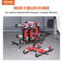Car Dolly Rack, Storage Rack with 360?° Rotatable Wheels, Hydraulic Ratchet Trolley Jack Stand Orga E415-LSBYCCFJCF4GTF38XV0