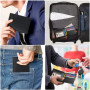 Color: Beige, Ships From: CHINA - Slim Minimalist Tri-Fold Wallet Carbon Fiber RFID Blocking Men's  F640-12000028615760717