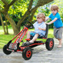 4 Wheels Kids Ride On Pedal Powered Bike Go Kart Racer Car Outdoor Play Toy-Red - Color: Red D681-TY283250RE