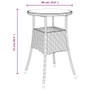 Patio Table 23.6"x29.5" Tempered Glass and Poly Rattan Gray A949-310600