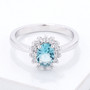 Ice Blue CZ Petite Oval Ring R599-R08630R-C31