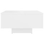 Coffee Table White Engineered Wood 23.6 in x 23.6 in x 12.4 in A949-806885