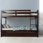 Full over Full Bunk Bed Platform Wood Bed with Ladder-White B593-HW65358COLOR+