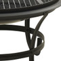  2-in-1 Fire Pit and BBQ with Poker 22"x22"x19.3" Steel A949-313350