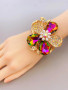 Metal Color: Platinum Plated - Exaggerated Zinc Alloy Flower Bracelet for Women in Various Occasion F640-12000038405771015