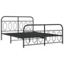 Bed Frame Black Steel Full Bed Frame Rectangular Modern A949-377137