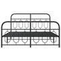 Bed Frame Black Steel Full Bed Frame Rectangular Modern A949-377137