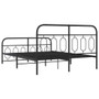 Bed Frame Black Steel Full Bed Frame Rectangular Modern A949-377137