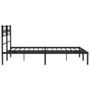 Bed Frame Black Steel Full Bed Frame Rectangular Traditional A949-355266