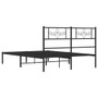 Bed Frame Black Steel Full Bed Frame Rectangular Traditional A949-355266