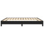 Bed Frame Black Faux leather, plywood, engineered wood King A949-346936