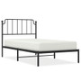  Bed Frame Black Powder-Coated Steel Twin Bed Frame Rectangular A949-373882