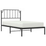  Bed Frame Black Powder-Coated Steel Twin Bed Frame Rectangular A949-373882