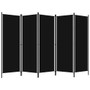 5-Panel Room Divider Black 98.4"x70.9" A949-320726