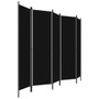 5-Panel Room Divider Black 98.4"x70.9" A949-320726