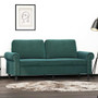 2-seater Sofa Dark Green Velvet (100% polyester), Metal 2-seater A949-359531