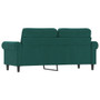 2-seater Sofa Dark Green Velvet (100% polyester), Metal 2-seater A949-359531