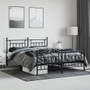 Bed Frame Black Powder-Coated Steel 72 x 84 in Bed Frame A949-353560