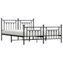 Bed Frame Black Powder-Coated Steel 72 x 84 in Bed Frame A949-353560