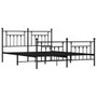 Bed Frame Black Powder-Coated Steel 72 x 84 in Bed Frame A949-353560