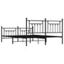 Bed Frame Black Powder-Coated Steel 72 x 84 in Bed Frame A949-353560