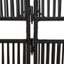 Room Divider 6 Panels Black Poly Rattan A949-365400