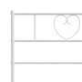 Metal Bed Frame without Mattress with Headboard White 53.1"x74.8" A949-355511