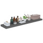 Wall Shelf Set of 2 High gloss grey Honeycomb MDF, metal 47.2 in A949-323800
