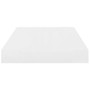 Wall Shelf Set of 2 High gloss white Honeycomb MDF, metal frame A949-323743