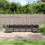 Garden Lounge Set Anthracite Poly rattan, powder-coated steel, fabric A949-3186783
