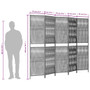 Room Divider 5 Panels Gray Poly Rattan A949-365398