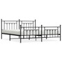 Bed Frame Black Steel Full Bed Frame Rectangular Industrial A949-353561