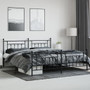 Bed Frame Black Steel Full Bed Frame Rectangular Industrial A949-353561