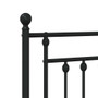 Bed Frame Black Steel Full Bed Frame Rectangular Industrial A949-353561