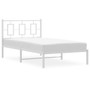 Bed Frame White Powder-coated steel Twin Bed Frame Rectangular A949-374285