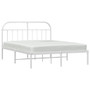  Bed Frame White Powder-coated steel Queen Bed Frame Rectangular A949-353686