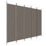 5-Panel Room Divider Anthracite 98.4"x86.6" Fabric A949-350204