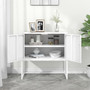 Sideboard White Steel Medium Levelers Sideboard Rectangular A949-335872