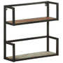 Wall Shelf Multicolour wood, black frame A949-321077