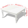 High Gloss Coffee Table High gloss white MDF and Plastic 31.5 in A949-243379