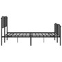  Bed Frame Black Powder-Coated Steel Full Bed Frame Rectangular A949-373911