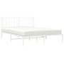 Bed Frame White Steel King Size 59 x 79 in Bed Frame A949-374488