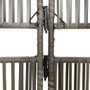 Room Divider 4 Panels Gray Poly Rattan A949-365378