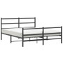 Bed Frame Black Powder-Coated Steel 60x79 in Bed Frame A949-355385