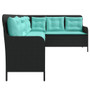 Patio Sofa Black, Turquoise A949-369008