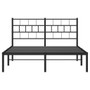 Metal Bed Frame Black Powder-Coated Steel King Metal Bed Frame A949-355661