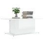 Coffee Table High gloss white Engineered wood 40.2 x 21.9 x 15.7 in A949-810313