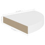 Corner Shelf Set of 2 White Honeycomb MDF, metal Standard A949-323896
