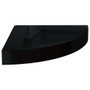 Corner Shelf Set of 2 High gloss black Honeycomb MDF A949-323890