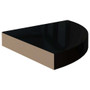 Corner Shelf Set of 2 High gloss black Honeycomb MDF A949-323890